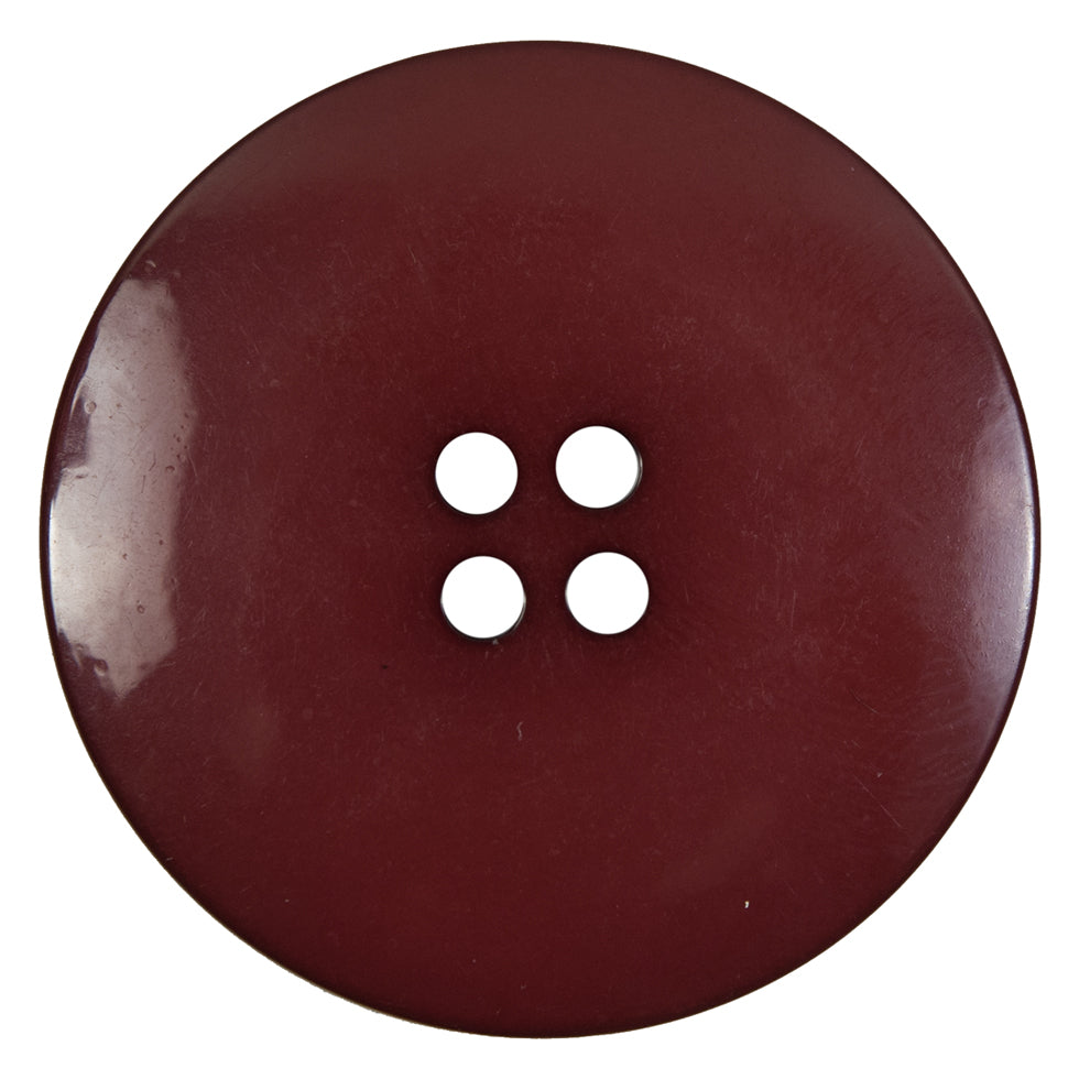 Maroon Plastic 4-Hole Button - 60L/38mm Detail Maroon Plastic 4-Hole Button - 60L/38mm Detail
