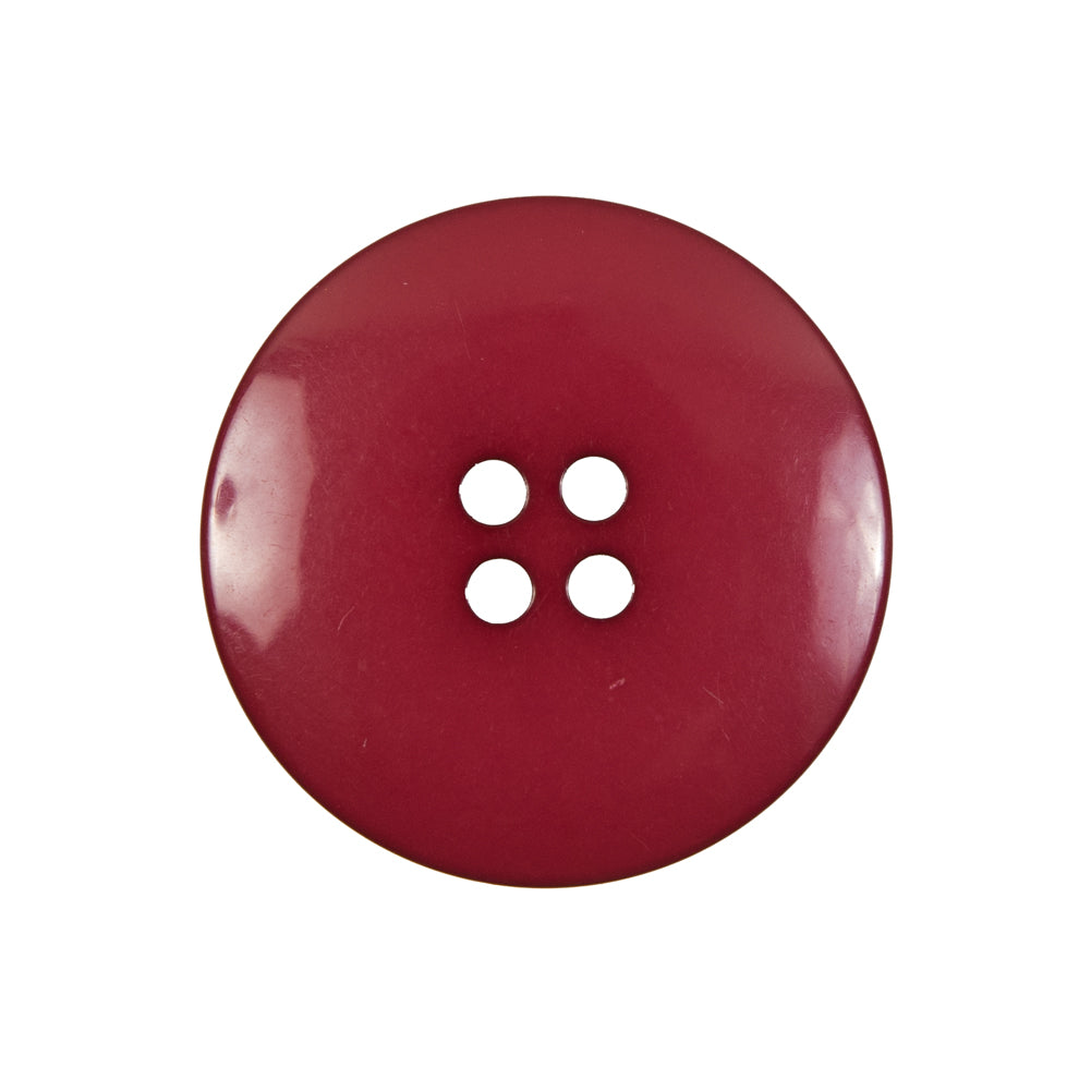 Red Plastic 4-Hole Button - 40L/25.5mm Detail Red Plastic 4-Hole Button - 40L/25.5mm Detail