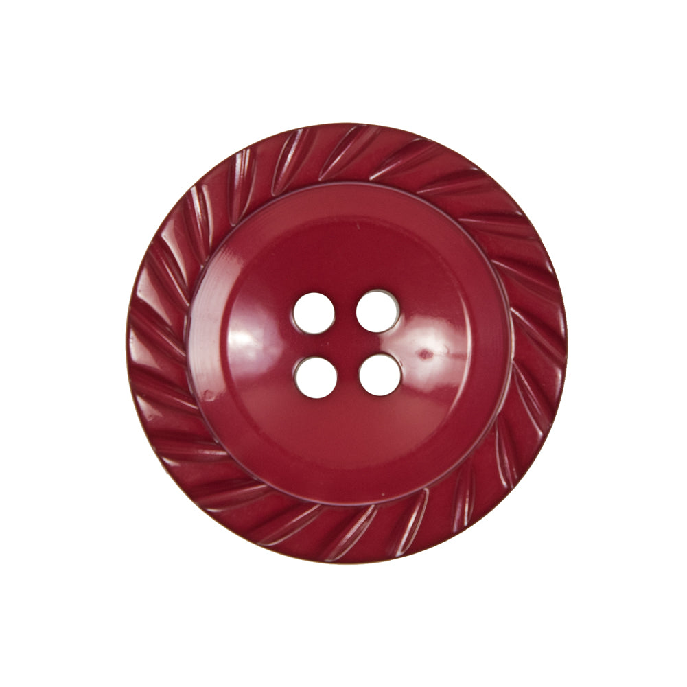 Red Plastic 4-Hole Button - 40L/25.5mm Red Plastic 4-Hole Button - 40L/25.5mm