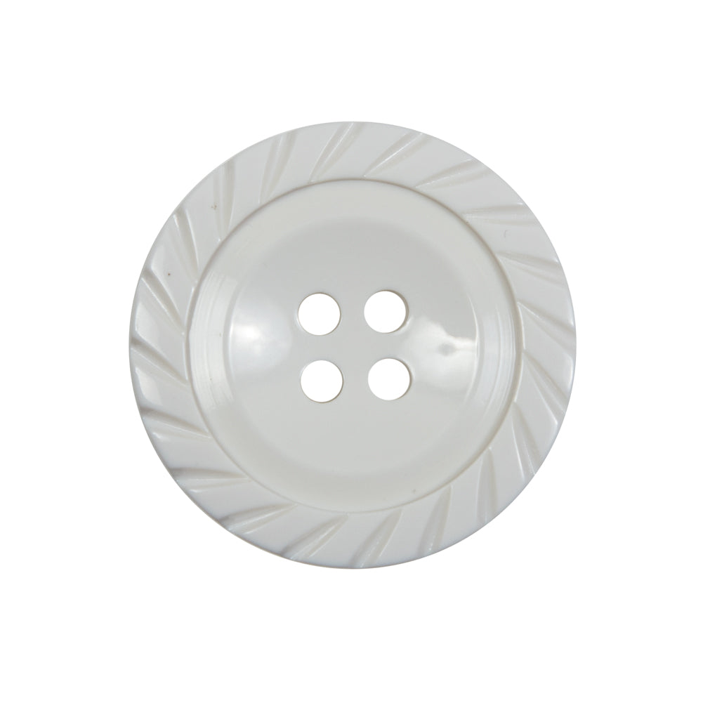 Off White Plastic 4-Hole Button - 40L/25.5mm Off White Plastic 4-Hole Button - 40L/25.5mm