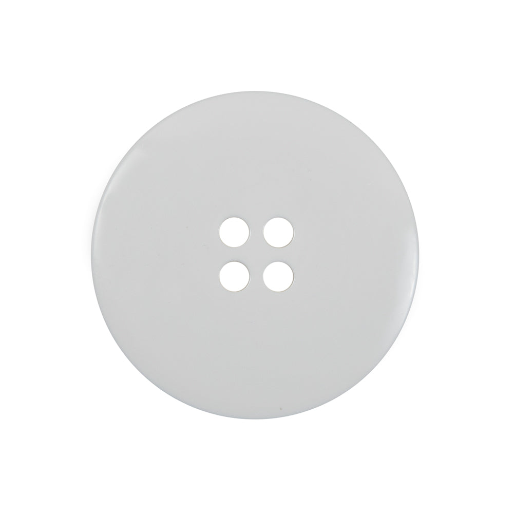 White Plastic 4-Hole Button - 40L/25.5mm Detail White Plastic 4-Hole Button - 40L/25.5mm Detail