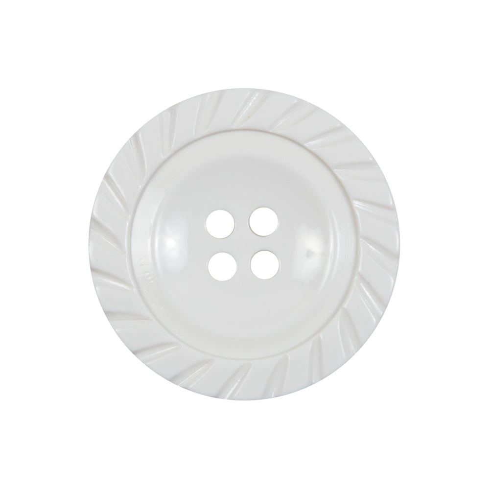 White Plastic 4-Hole Button - 40L/25.5mm White Plastic 4-Hole Button - 40L/25.5mm
