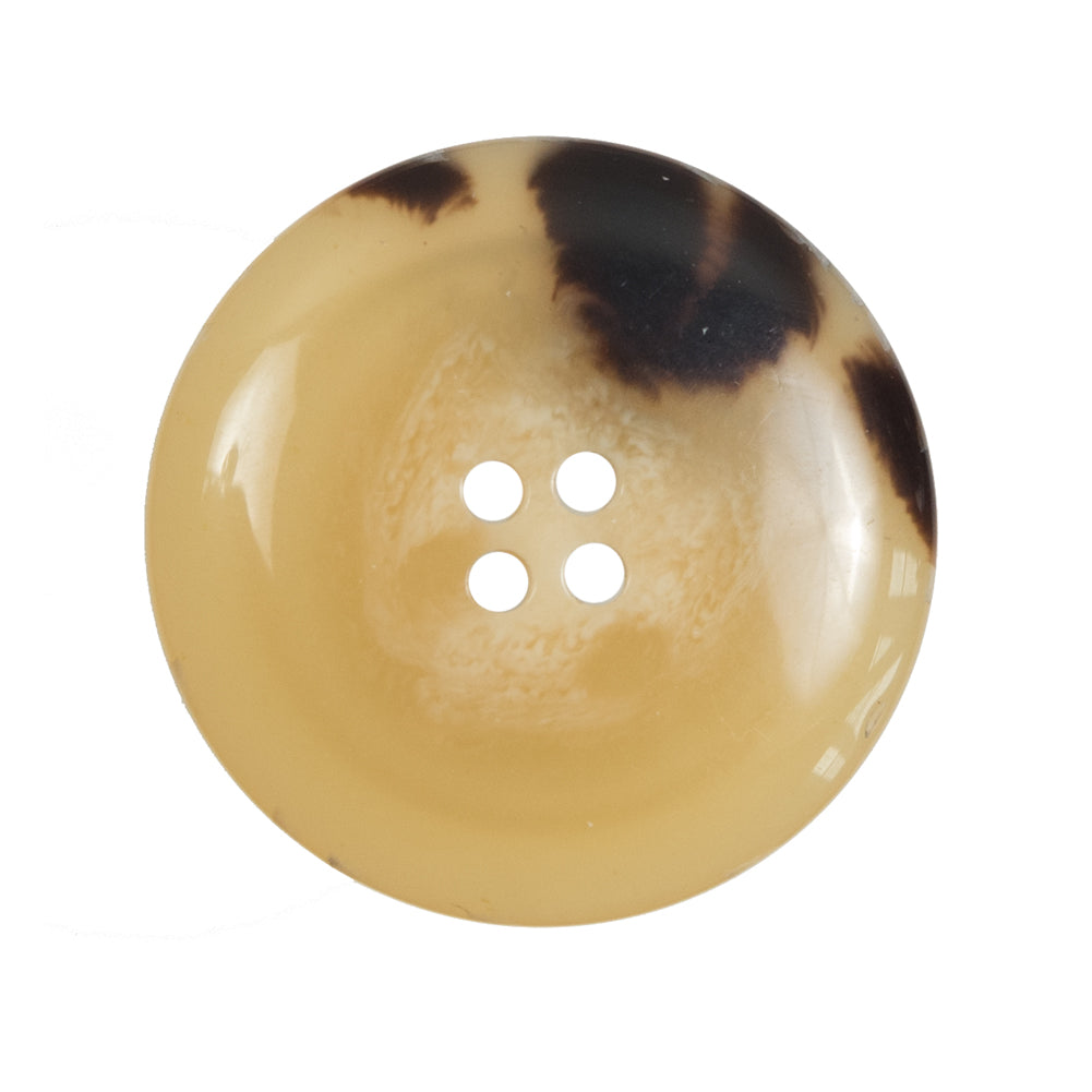 Tan and Brown Plastic 4-Hole Button - 45L/29mm Detail Tan and Brown Plastic 4-Hole Button - 45L/29mm Detail
