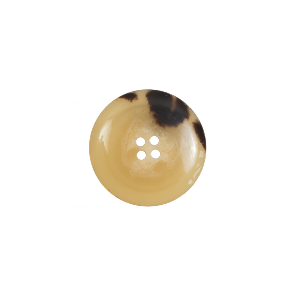 Tan/Brown Plastic 4-Hole Button - 24L/19mm Detail Tan/Brown Plastic 4-Hole Button - 24L/19mm Detail