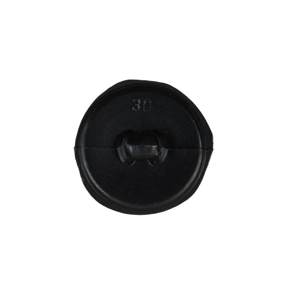 Black Leather Shank Back Button - 32L/20mm Detail Black Leather Shank Back Button - 32L/20mm Detail
