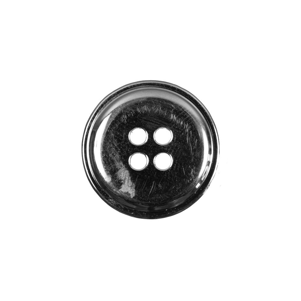 Silver Metal 4-Hole Button - 32L/20mm Detail Silver Metal 4-Hole Button - 32L/20mm Detail