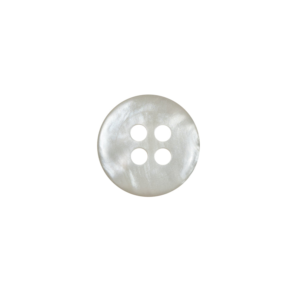 Gray Iridescent Plastic 4-Hole Button - 20L/12.5mm - Detail Gray Iridescent Plastic 4-Hole Button - 20L/12.5mm - Detail