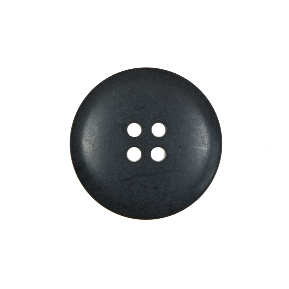 Matte Black Plastic 4-Hole Button - 36L/23mm Detail