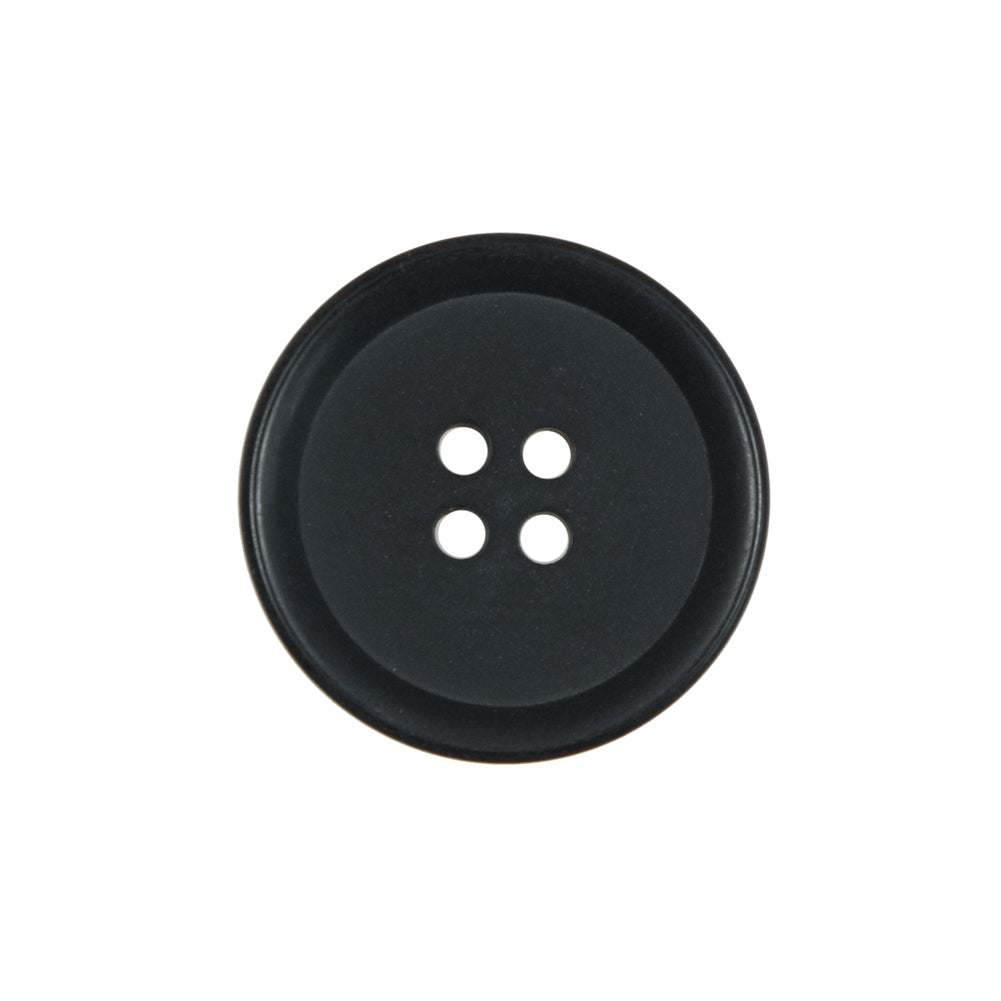 Matte Black Plastic 4-Hole Button - 36L/23mm