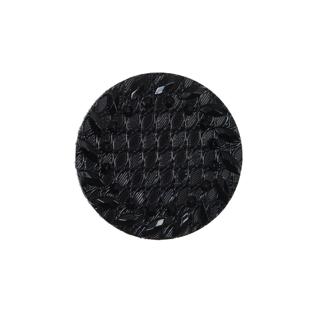 Italian Black Shank Back Button - 36L/23mm