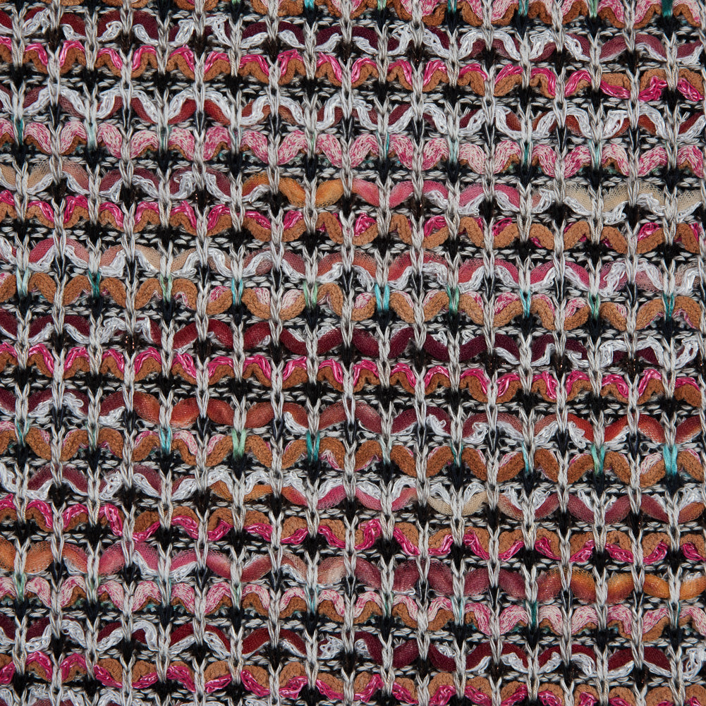 Italian Pink and Orange Blended Wool Knit Full Italian Pink and Orange Blended Wool Knit Full