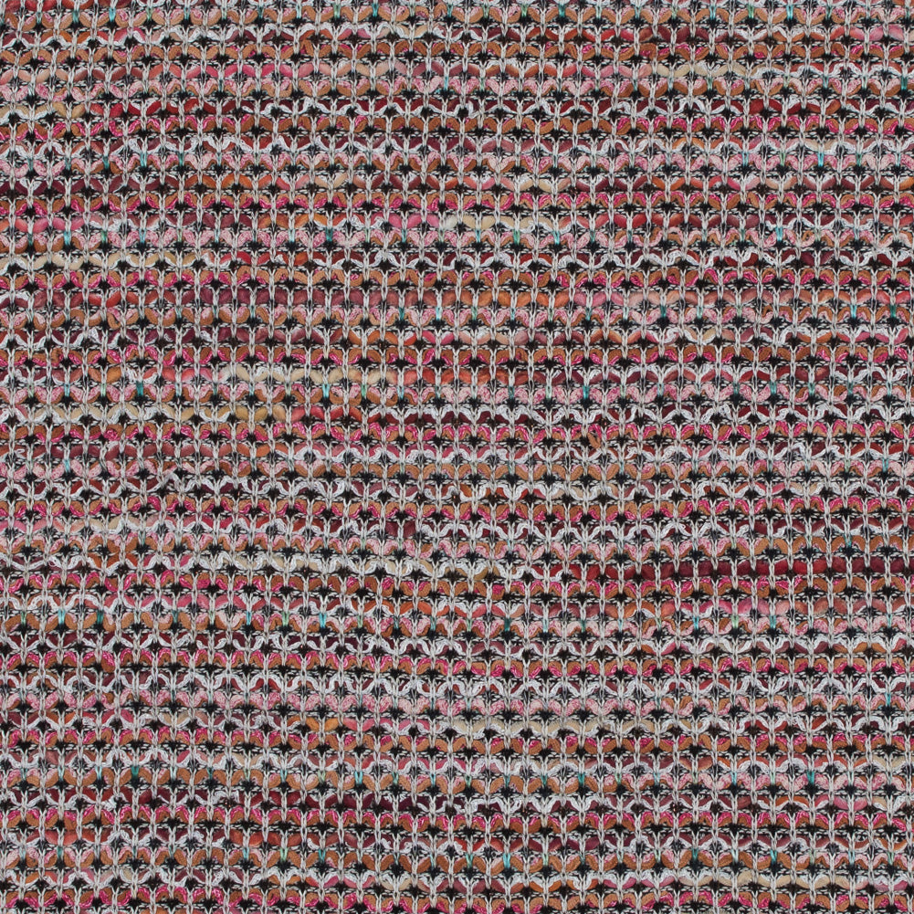 Italian Pink and Orange Blended Wool Knit Italian Pink and Orange Blended Wool Knit