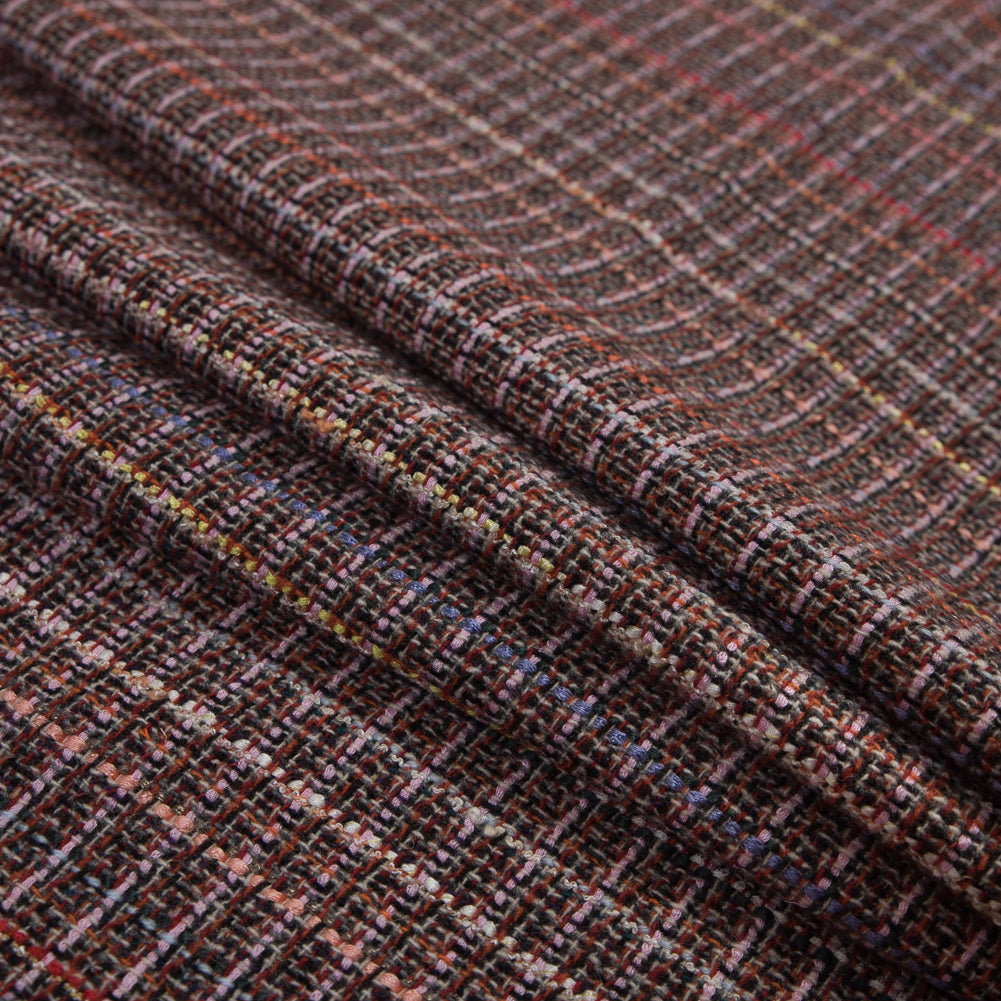 Red and Pink Woven Wool Tweed Detail Red and Pink Woven Wool Tweed Detail