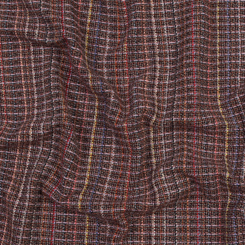 Red and Pink Woven Wool Tweed Red and Pink Woven Wool Tweed