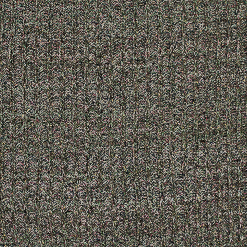 Italian Green and Pink Chunky Wool Knit Italian Green and Pink Chunky Wool Knit