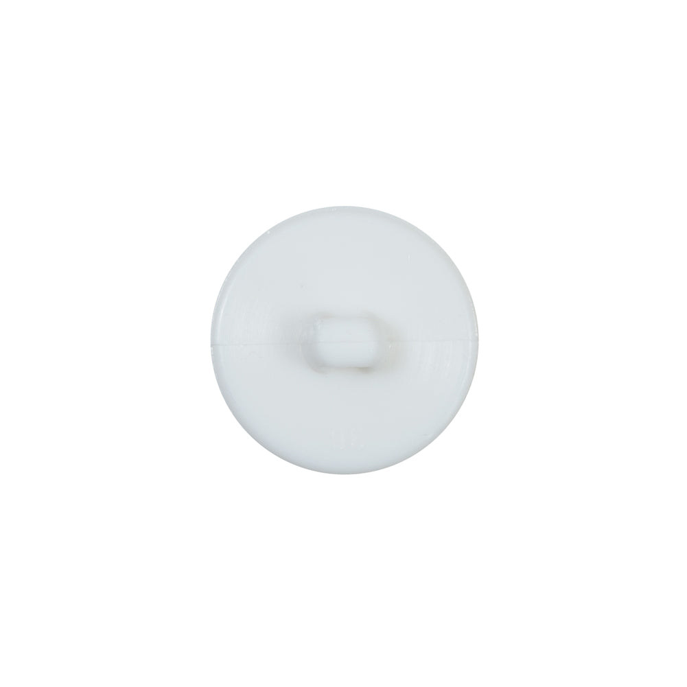 Italian Decorative White Shank Back Button - 24L/15mm Detail
