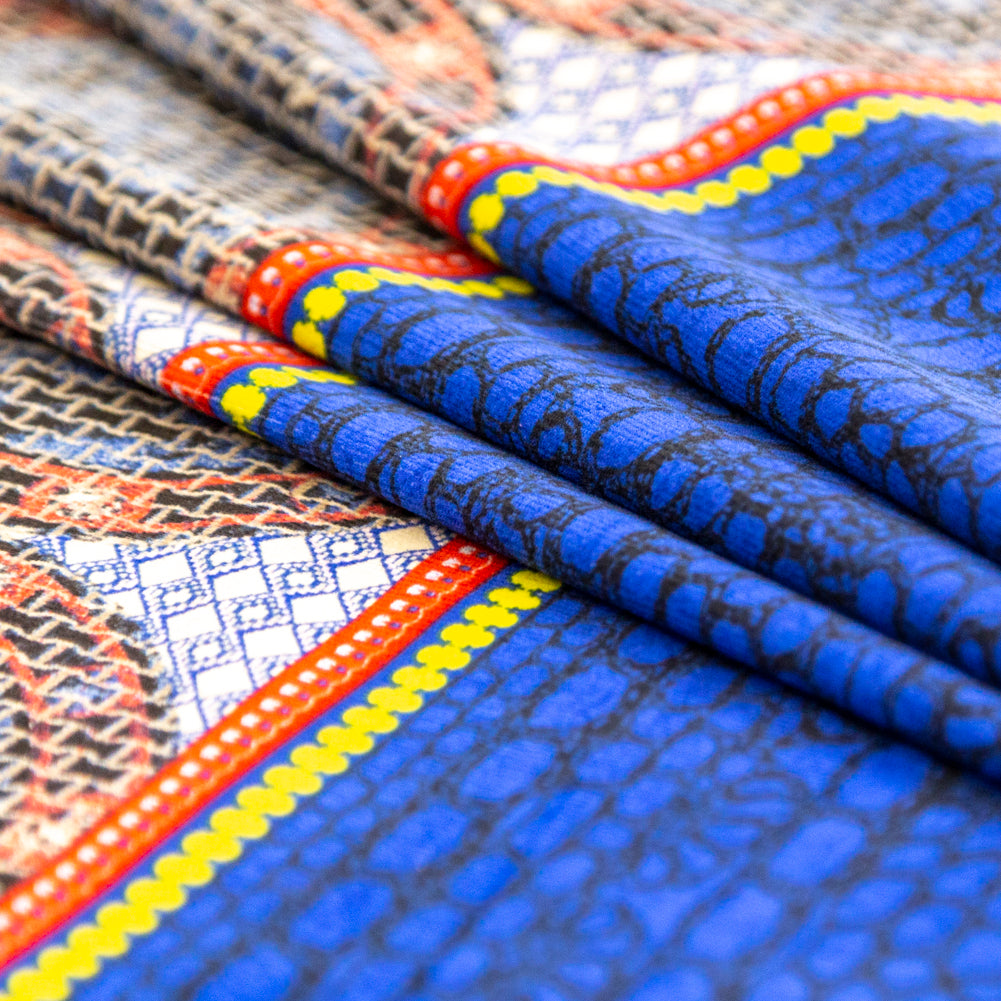 Royal Blue Pattern Play Stretch Corduroy Panel Detail Royal Blue Pattern Play Stretch Corduroy Panel Detail
