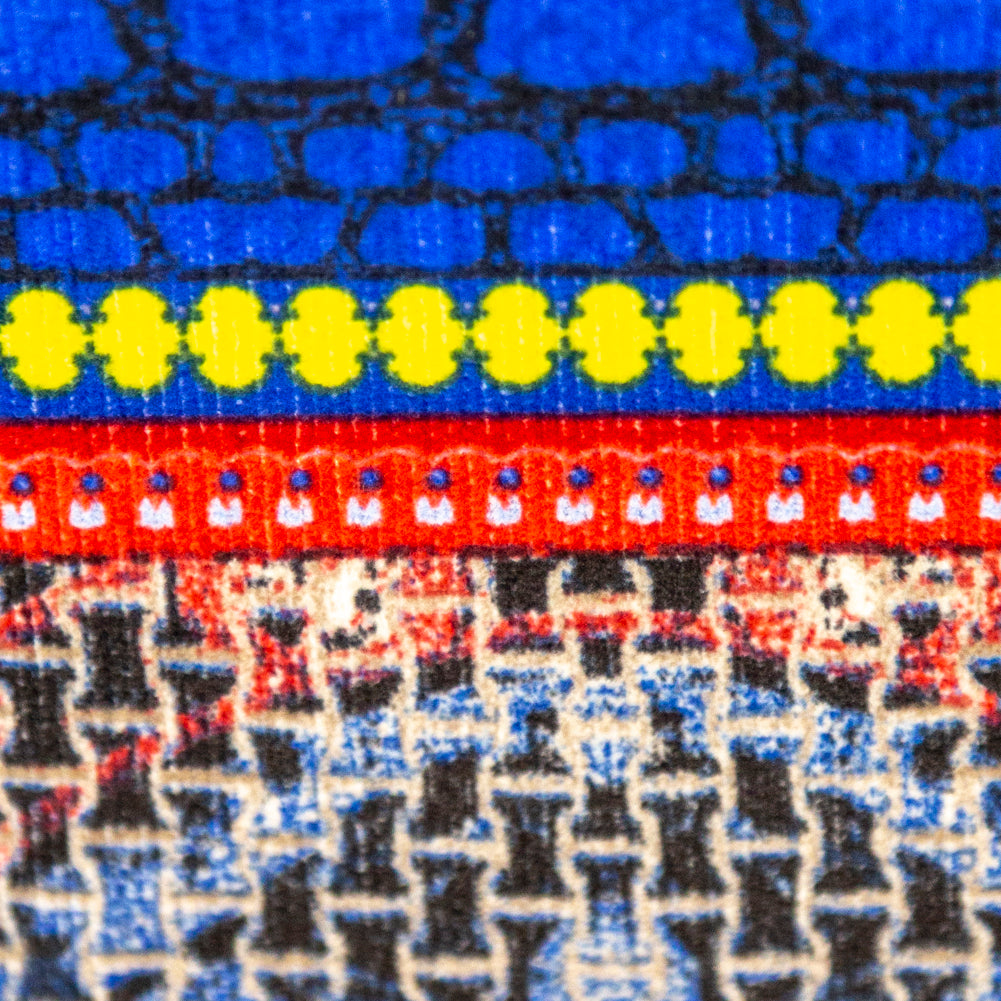 Royal Blue Pattern Play Stretch Corduroy Panel Full Royal Blue Pattern Play Stretch Corduroy Panel Full