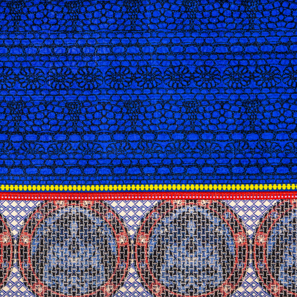 Royal Blue Pattern Play Stretch Corduroy Panel Royal Blue Pattern Play Stretch Corduroy Panel