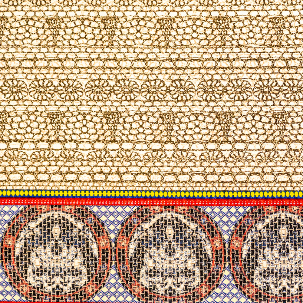 Beige Pattern Play Stretch Corduroy Panel Beige Pattern Play Stretch Corduroy Panel