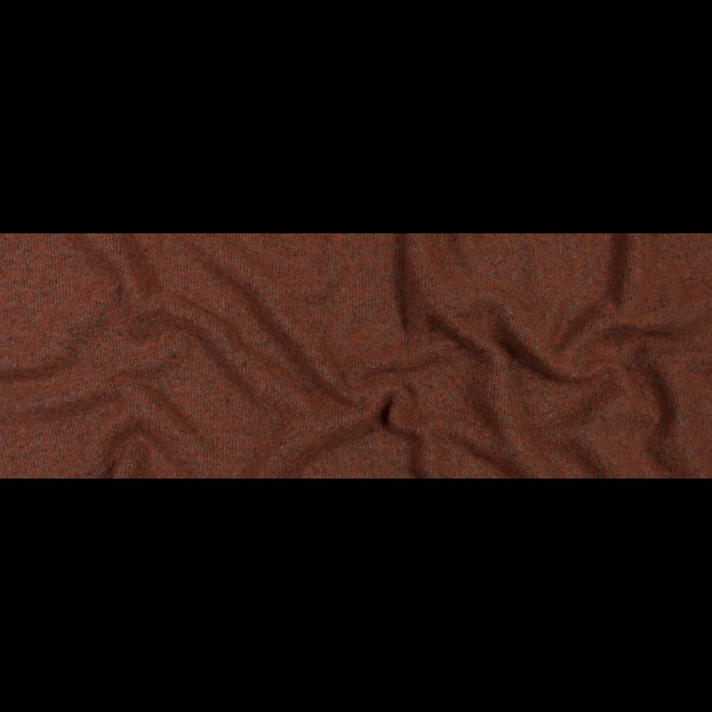 Italian Burnt Orange Double-Sided Brushed Chunky Wool Knit Folded Italian Burnt Orange Double-Sided Brushed Chunky Wool Knit Folded