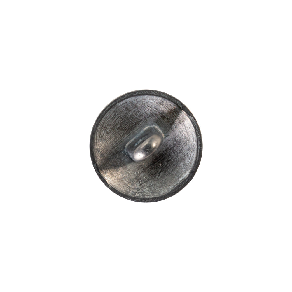 Italian Gray Metal Shank Back Button - 24L/15mm Detail Italian Gray Metal Shank Back Button - 24L/15mm Detail