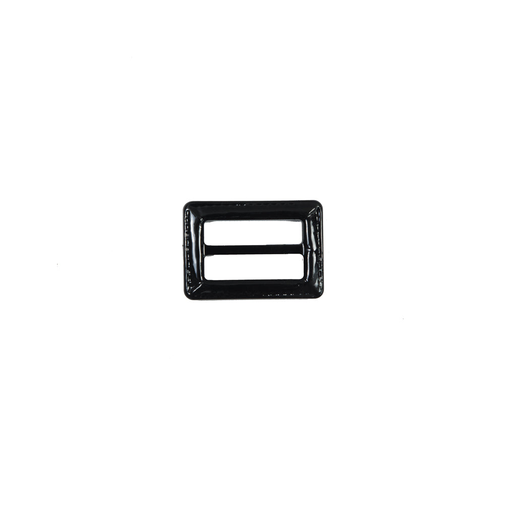 Black Laquered Leather Buckle - 0.75 x 1 Black Laquered Leather Buckle - 0.75 x 1