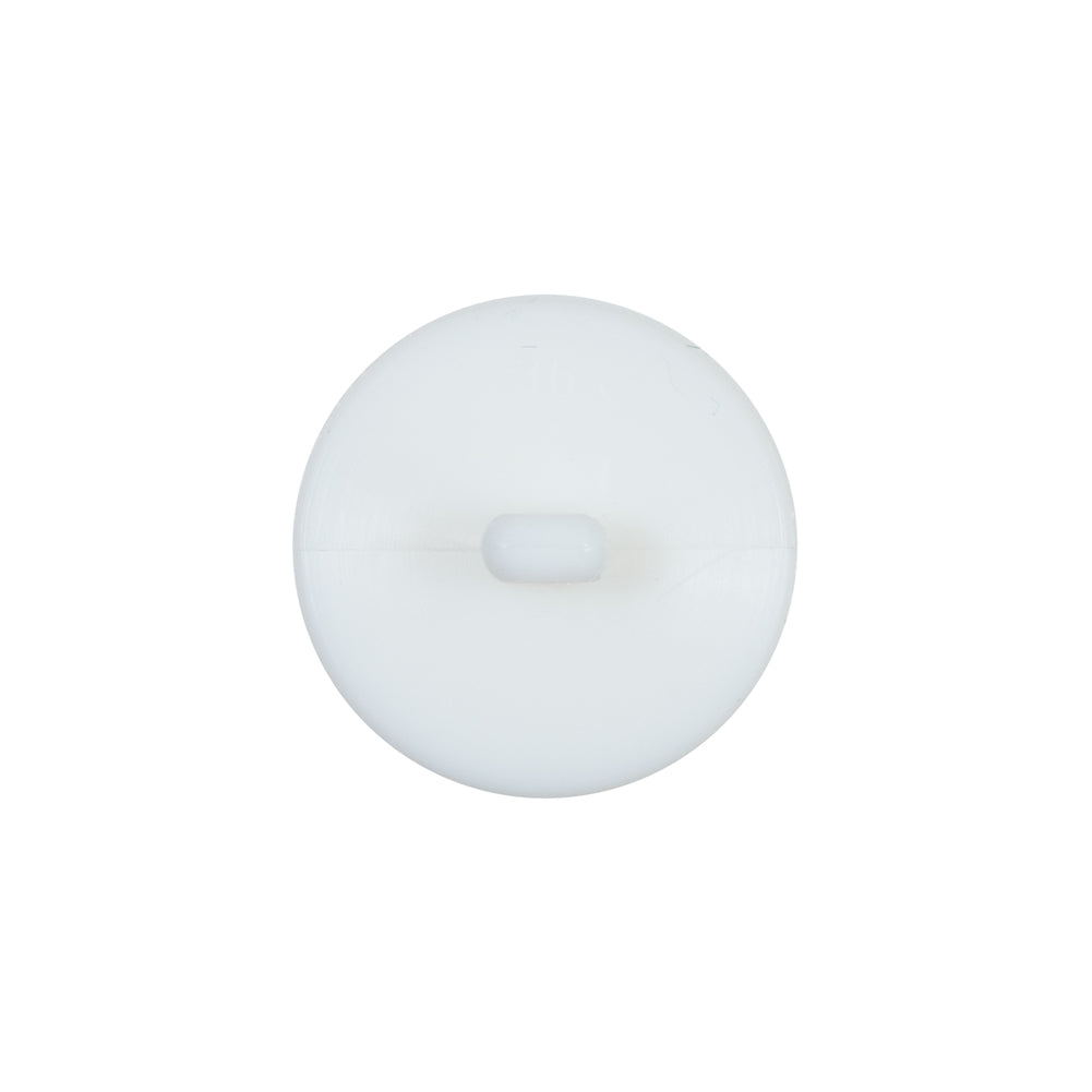 Italian White Plastic Shank Back Button - 32L/20mm Detail