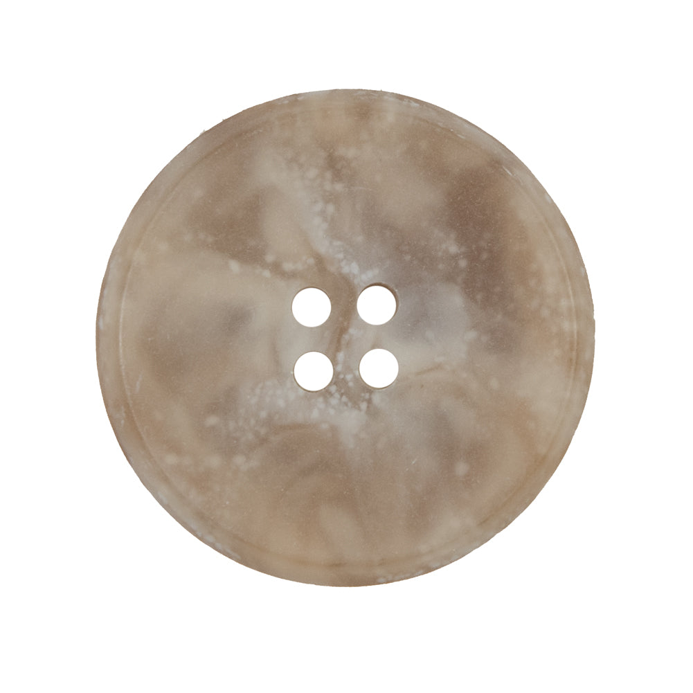 Beige Marbled Plastic 4-Hole Button - 44L/28mm Beige Marbled Plastic 4-Hole Button - 44L/28mm
