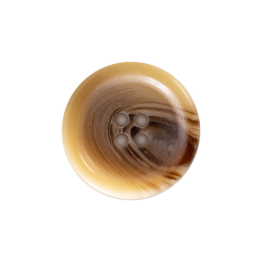 Beige and Brown Plastic 4-Hole Button - 36L/23mm Detail Beige and Brown Plastic 4-Hole Button - 36L/23mm Detail