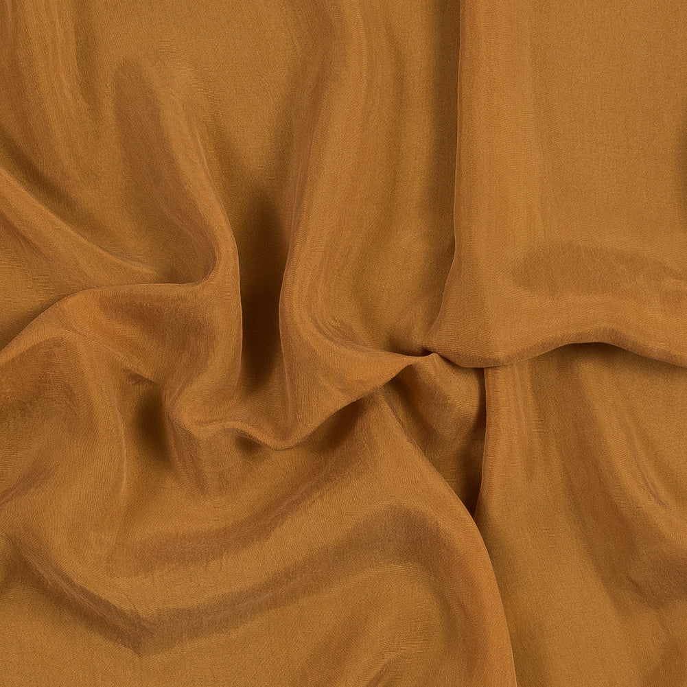 Butterscotch Cupro Plain Dyed Certified Vegan Fabric Butterscotch Cupro Plain Dyed Certified Vegan Fabric