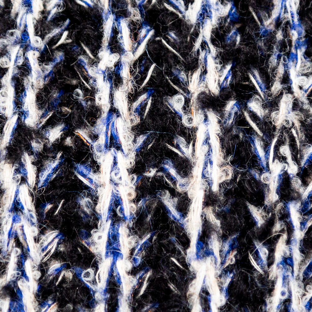 Navy and White Chunky Wool Knit Full Navy and White Chunky Wool Knit Full