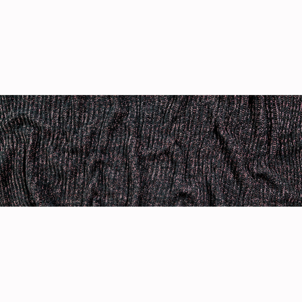 Italian Muted Navy, Pink and Maroon Chunky Wool Knit Folded Italian Muted Navy, Pink and Maroon Chunky Wool Knit Folded