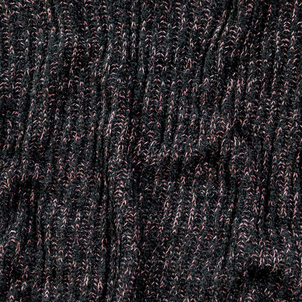 Italian Muted Navy, Pink and Maroon Chunky Wool Knit Italian Muted Navy, Pink and Maroon Chunky Wool Knit