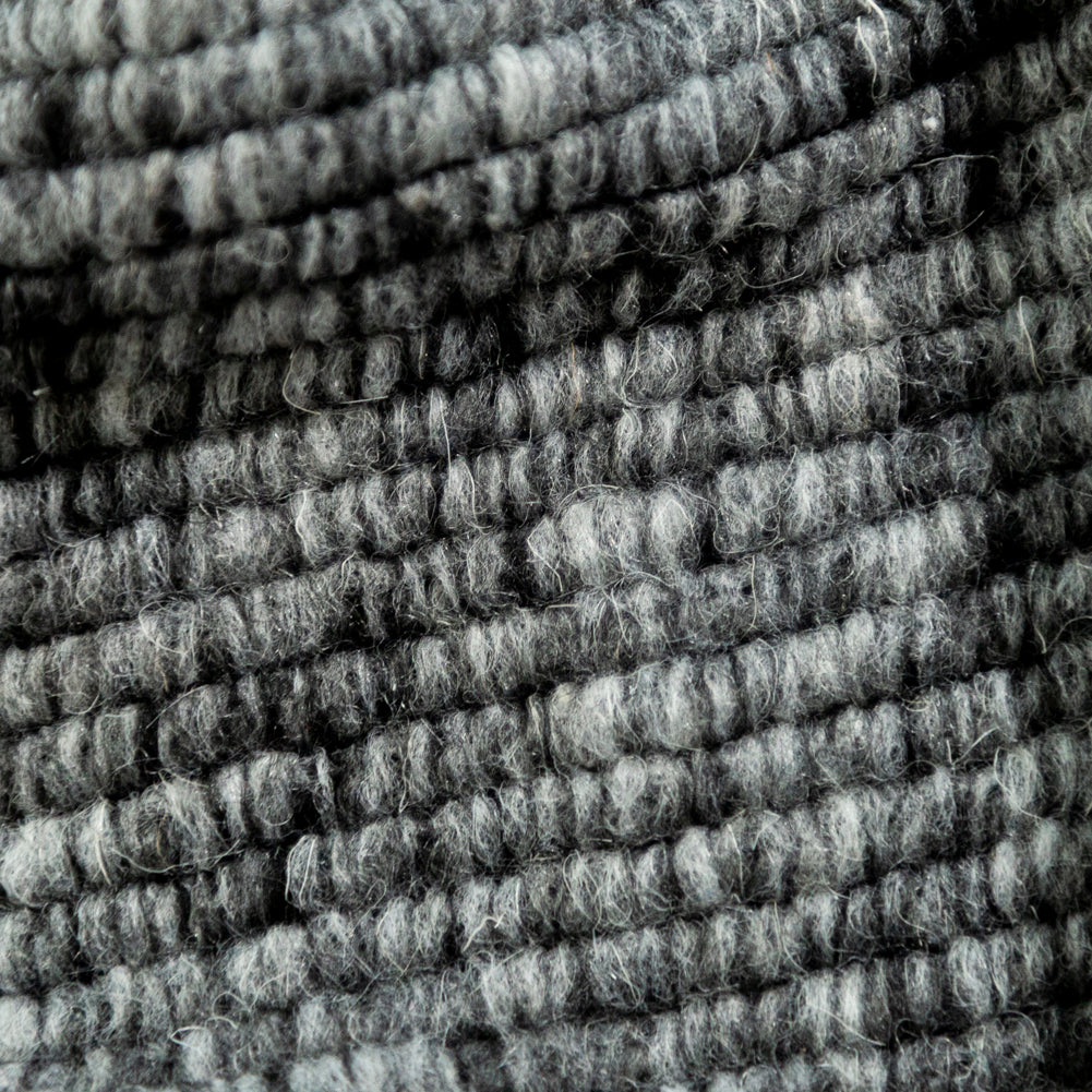 Italian Black and Gray Striped Chunky Wool Knit Full Italian Black and Gray Striped Chunky Wool Knit Full