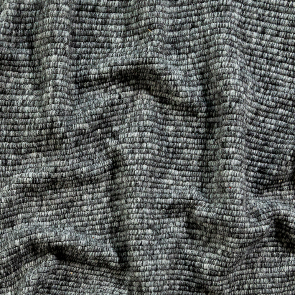 Italian Black and Gray Striped Chunky Wool Knit Italian Black and Gray Striped Chunky Wool Knit