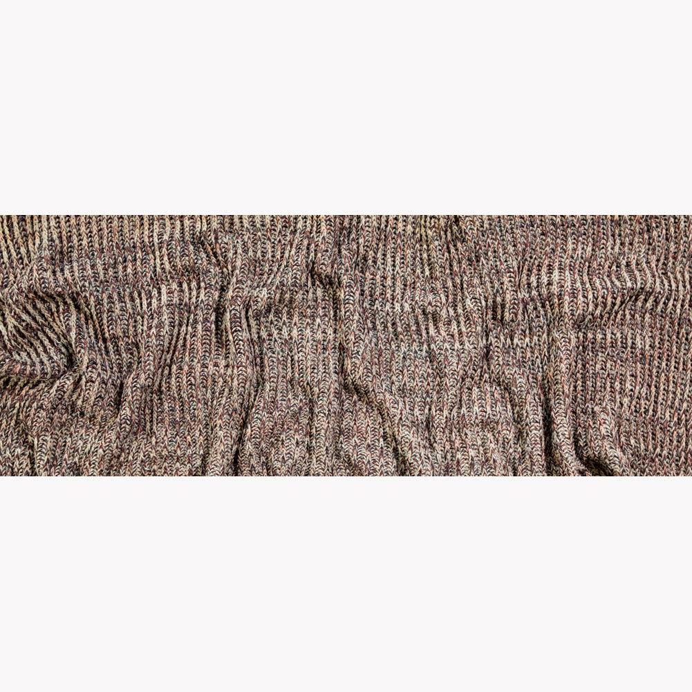 Italian Red, Blue and Taupe Chunky Wool Knit Folded Italian Red, Blue and Taupe Chunky Wool Knit Folded