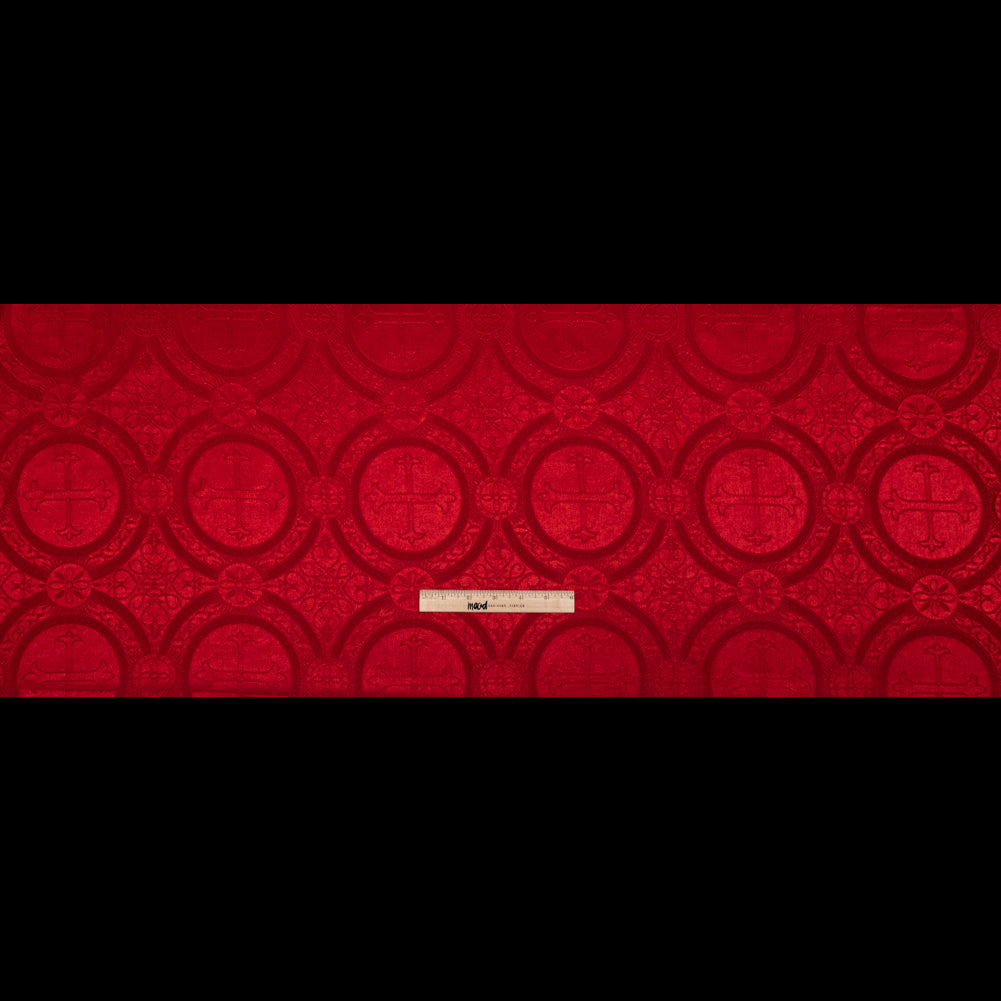 True Red Ecclesiastical Jacquard Folded True Red Ecclesiastical Jacquard Folded