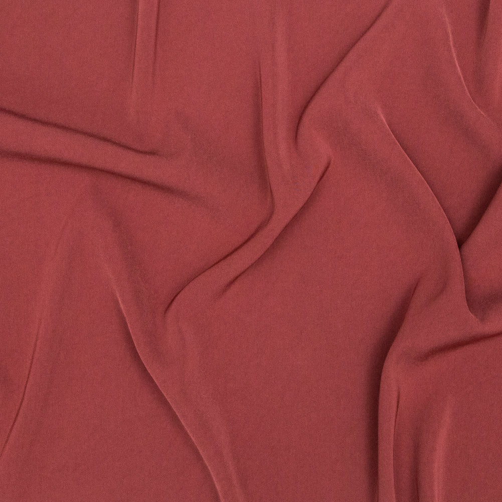 Italian Muted Burgundy Stretch Polyester Twill Italian Muted Burgundy Stretch Polyester Twill