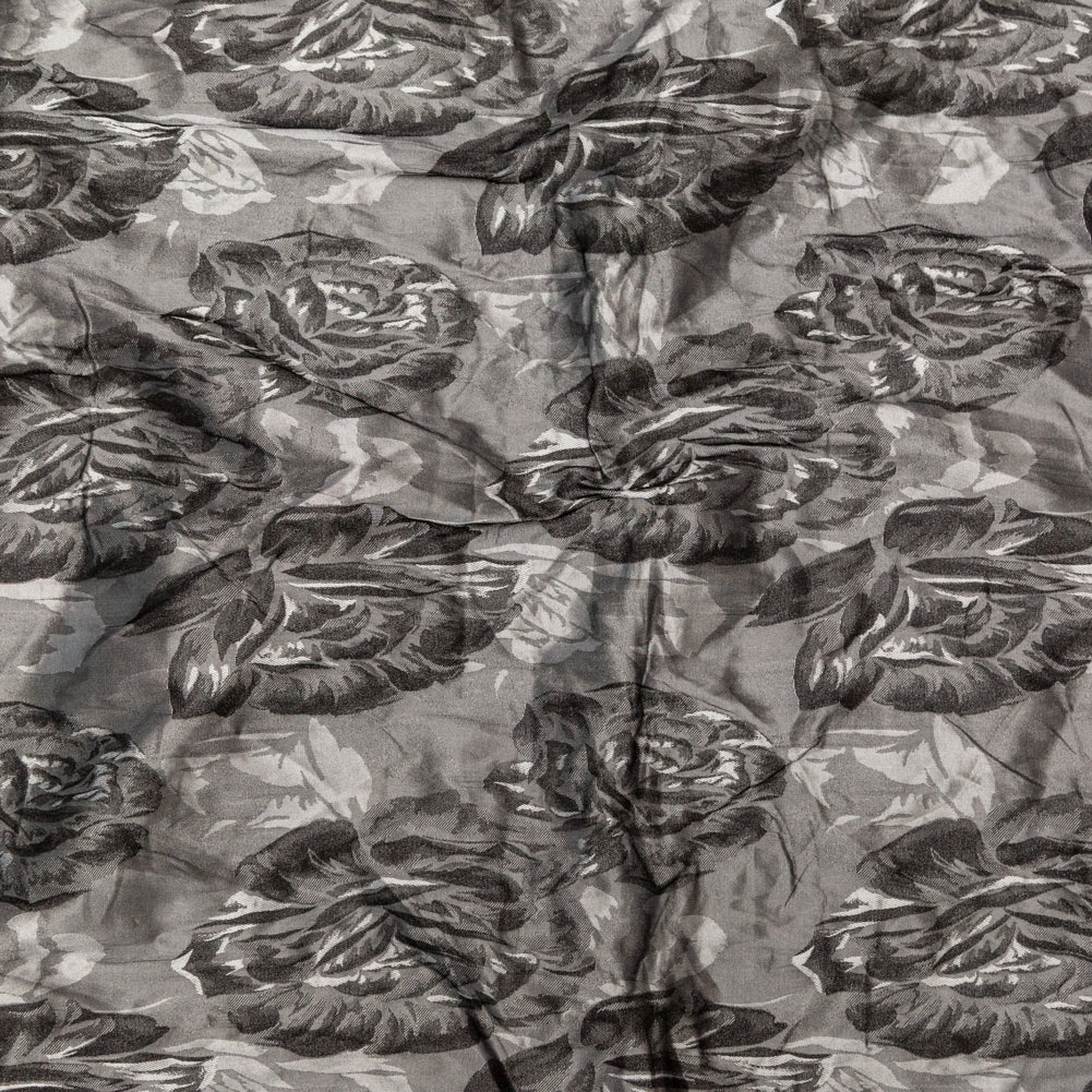 Gray and Silver Floral Wrinkled Jacquard Gray and Silver Floral Wrinkled Jacquard
