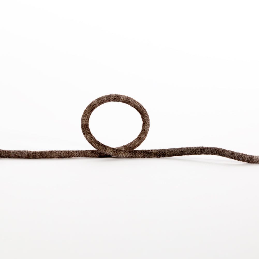 Italian Dark Brown Wool Drawstring Trimming - 0.25" Italian Dark Brown Wool Drawstring Trimming - 0.25"