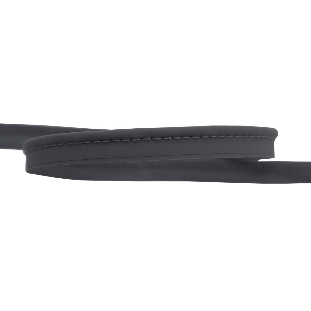 Italian Gray Rubbery Cord with Lip - 0.375" Detail Italian Gray Rubbery Cord with Lip - 0.375" Detail