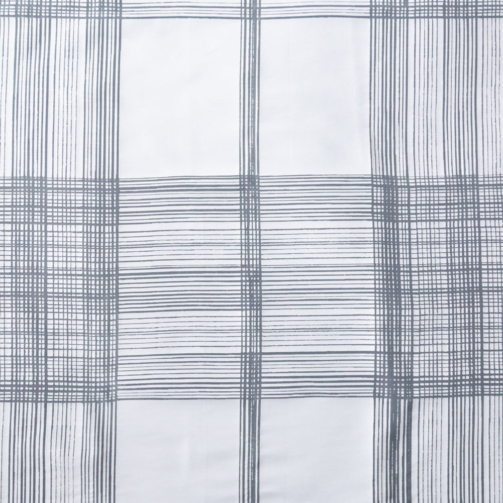 White Plaid Burnout Cotton Twill White Plaid Burnout Cotton Twill