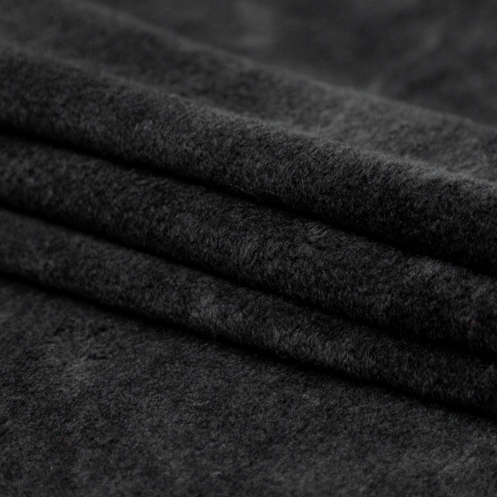 Thick Fuzzy Black Wool Knit Folded