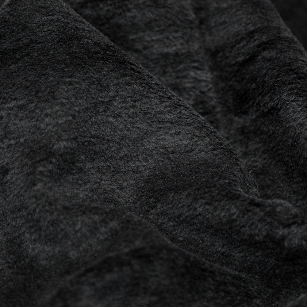 Thick Fuzzy Black Wool Knit Detail
