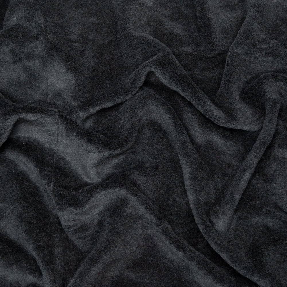 Thick Fuzzy Black Wool Knit