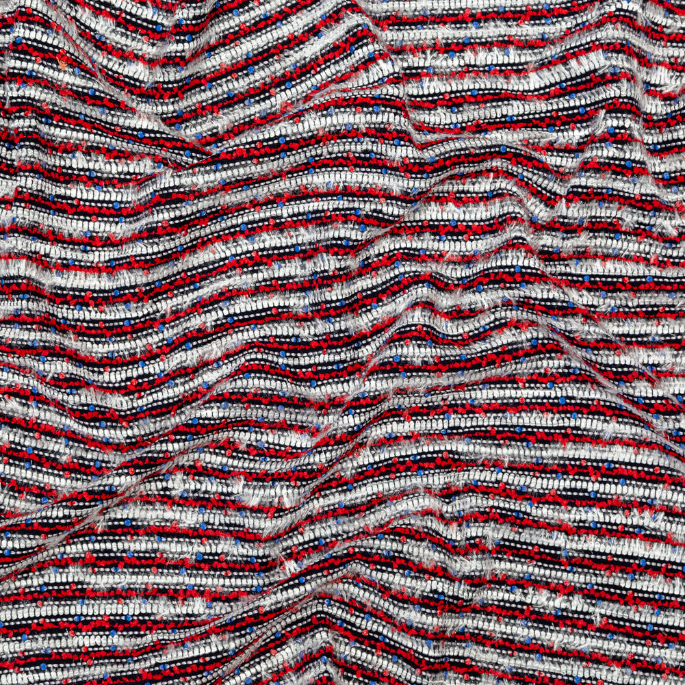Red, White and Blue Blended Wool Tweed Red, White and Blue Blended Wool Tweed