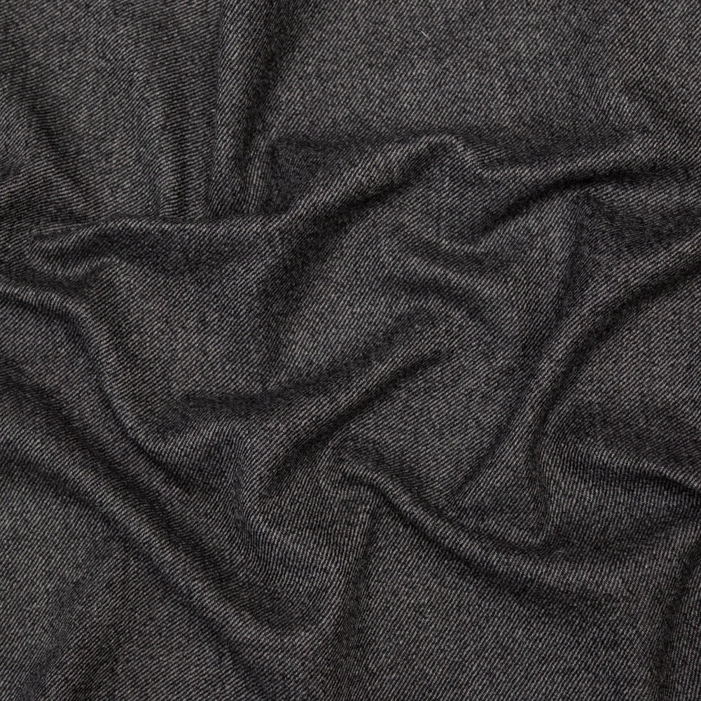 Gray and Black Heavy Wool Twill Coating Gray and Black Heavy Wool Twill Coating