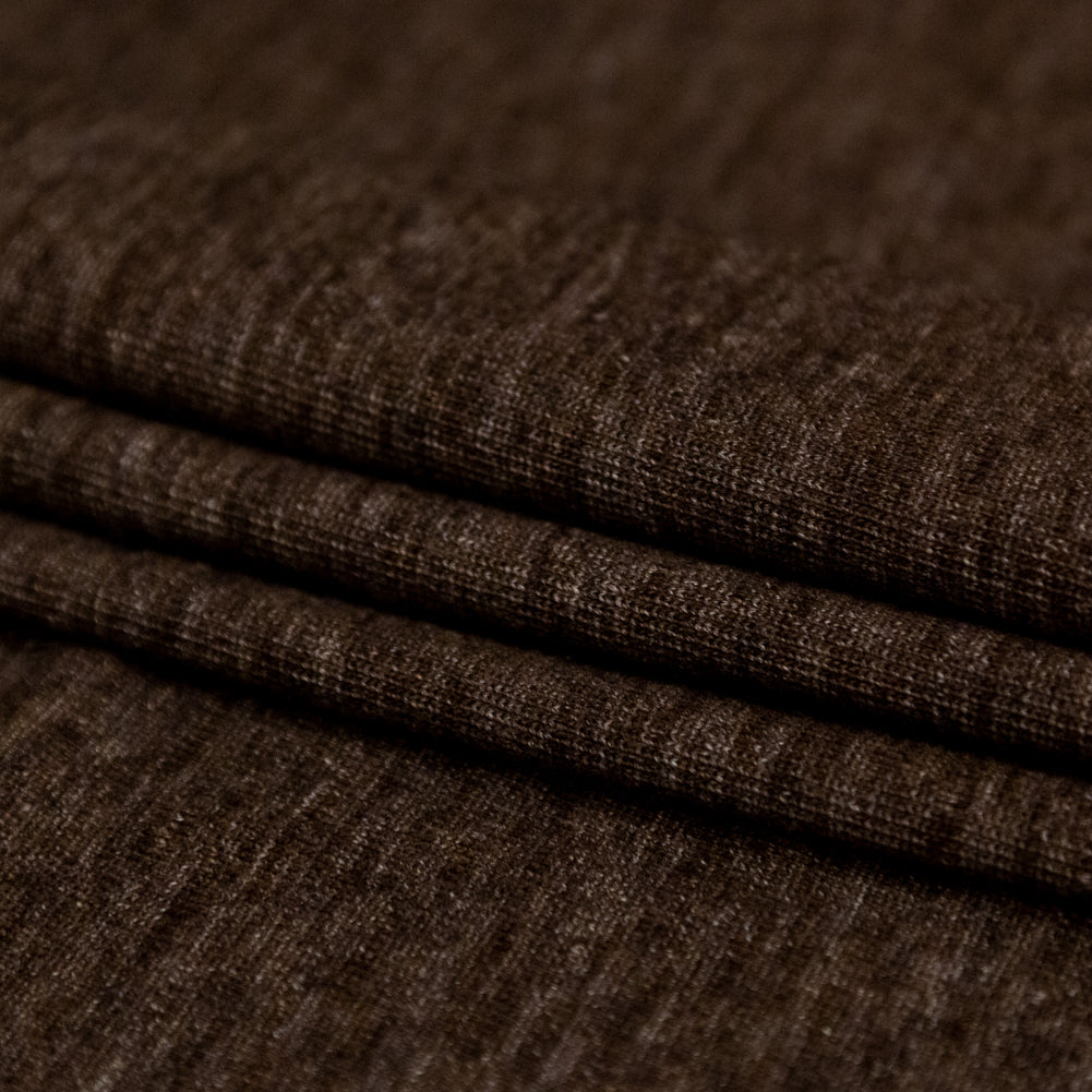 Heathered Brown Brushed Wool Knit Folded Heathered Brown Brushed Wool Knit Folded
