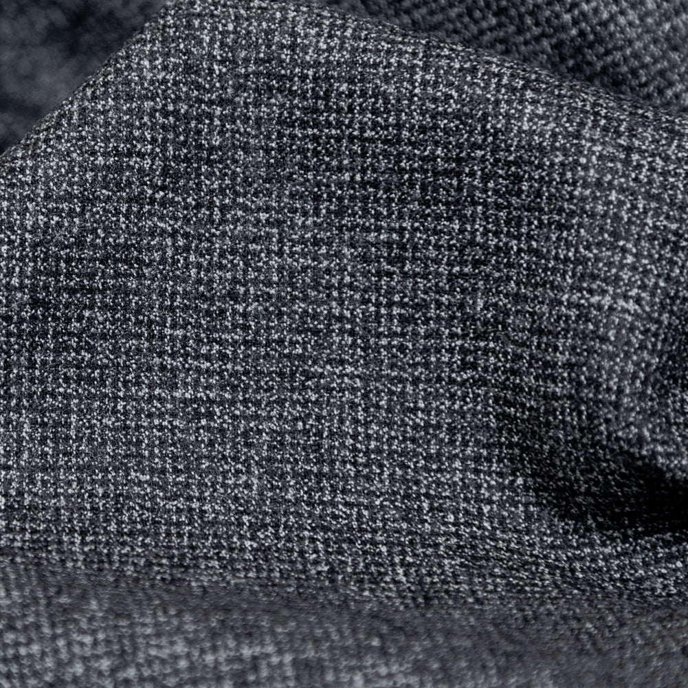Stretch Wool Suiting - Heathered Peat Gray Detail Stretch Wool Suiting - Heathered Peat Gray Detail